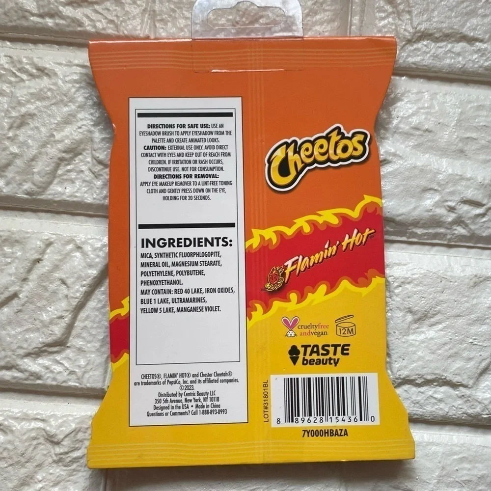 Cheetos Flamin' Hot Crunchy Eyeshadow Palette - 12 Shades & Mirror